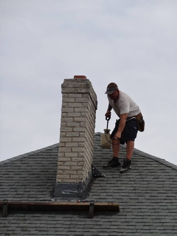 Rebuilding a brick chimney